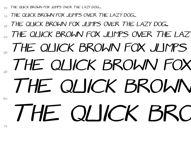 Manga Speak 2 font waterfall